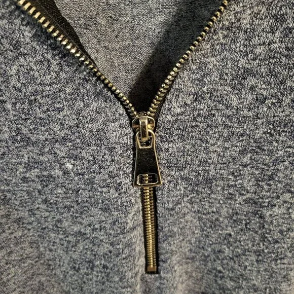 JOAN VASS OVERSIZED HEATHERED BLUE KNIT TOP SZ S - Picture 3 of 6